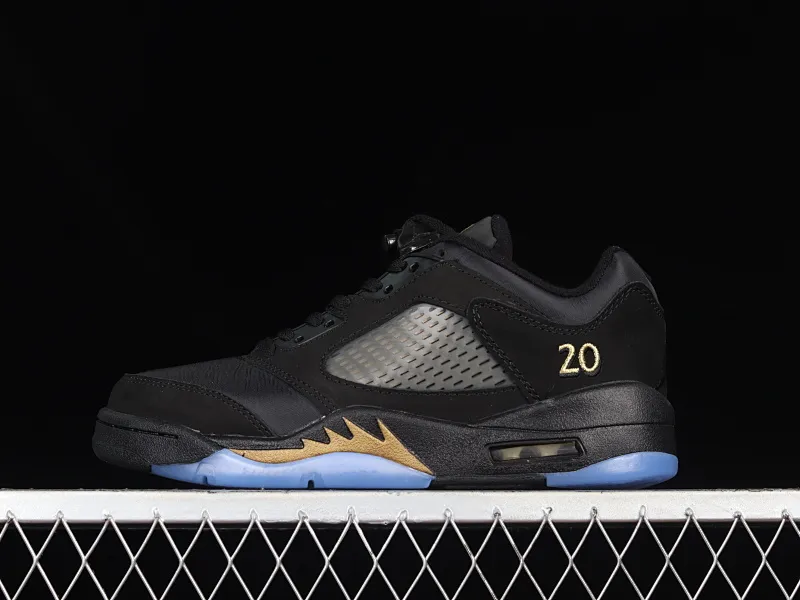All categories Air Jordan Jordan series basketball shoes Air Jordan 5 Air Jordan 5 Low "Wings" AJ5 Joe 5 black gold cloth low-top basketball shoes DJ1094-001